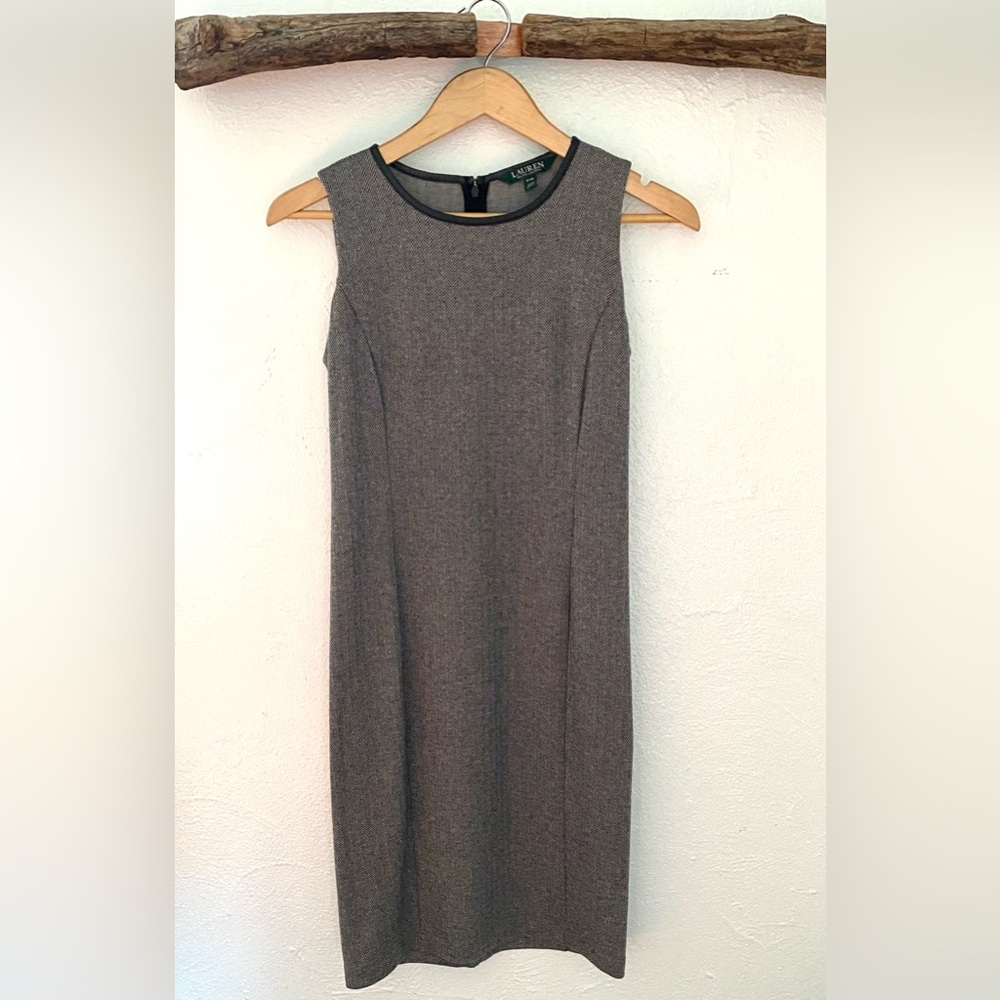 Ralph Lauren Gray Sleeveless Sheath Dress